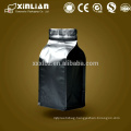 matte finish quad seal gusset and flat bottom aluminum foil bag with zipper and degassing valve for coffee